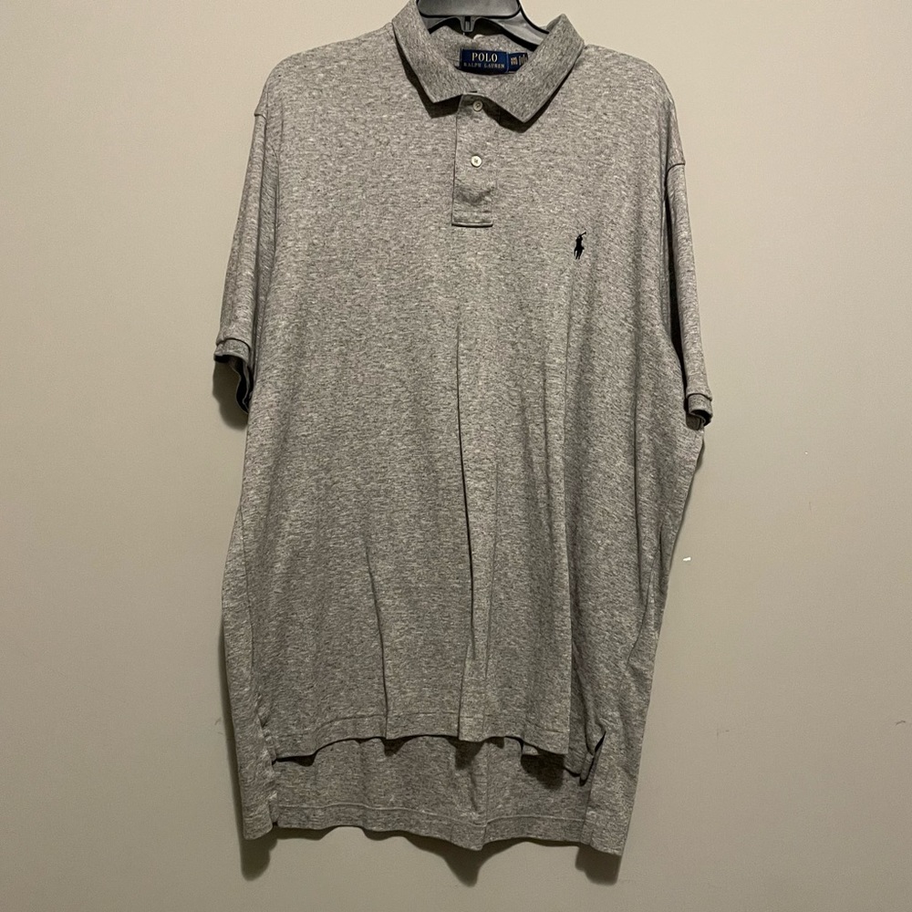 Polo Ralph Lauren Shirt Men's XXL Gray Short Sleeve Polo Classic Fit